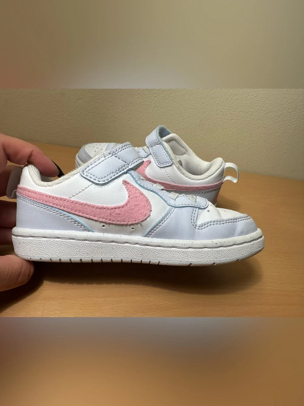 Nike Court Borough Low Essential White Rising Pink Shoes Size 11C